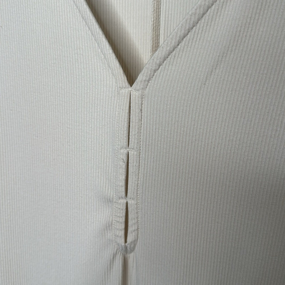 Addition Elle Cream Ribbed Knit Racer Back Cami - Picture 6 of 11